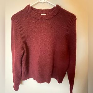 A new day pull over sweater, burgundy. Size small